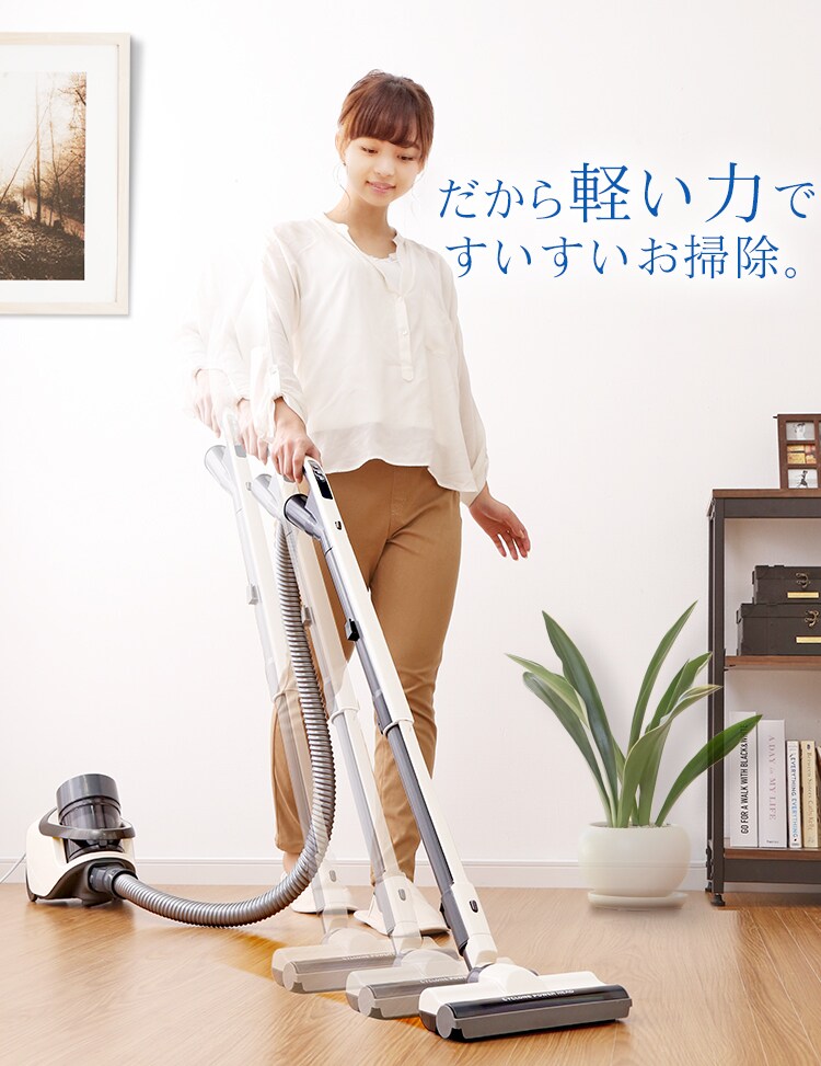 軽い力ですいすいお掃除