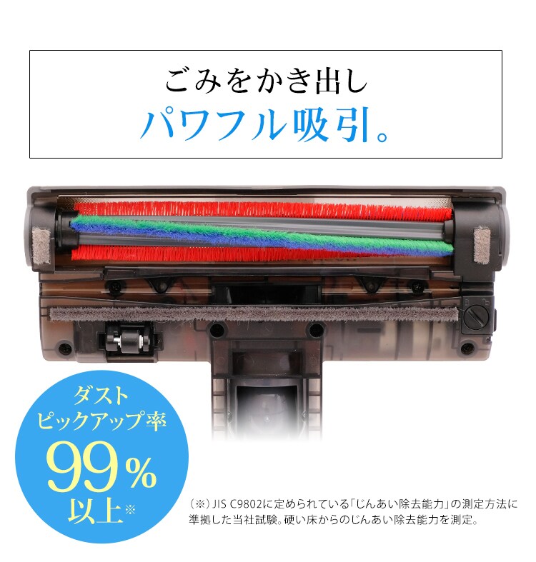 ごみを書き出しパワフル吸引