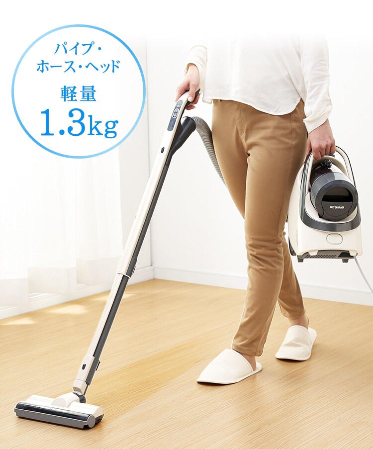 長さを最適化することでヘッド・パイプ・ホースも軽量に。