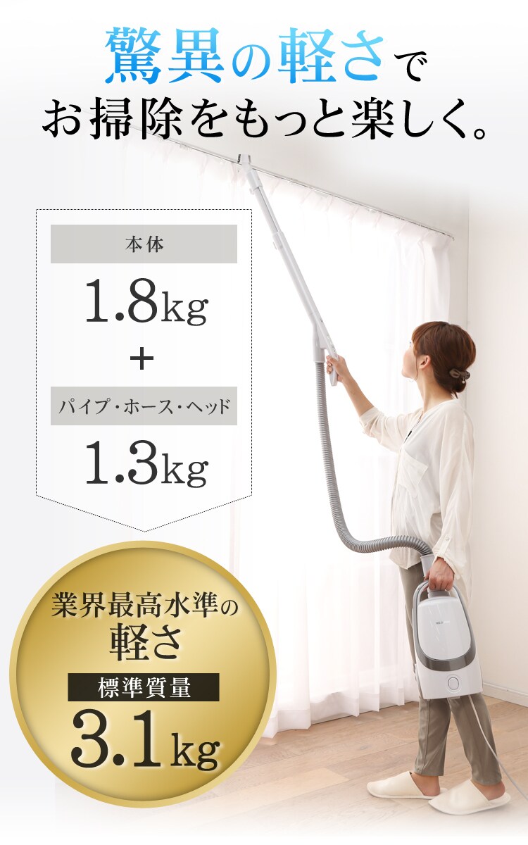 驚異の軽さでお掃除をもっと楽しく。