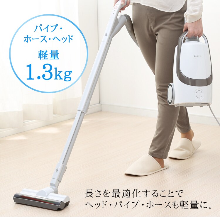 長さを最適化することでヘッド・パイプ・ホースも軽量に。