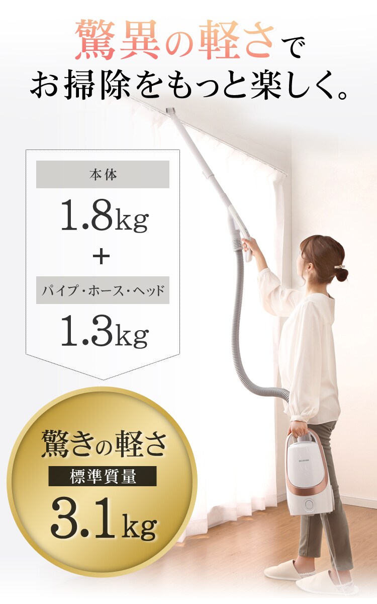 驚異の軽さでお掃除をもっと楽しく。