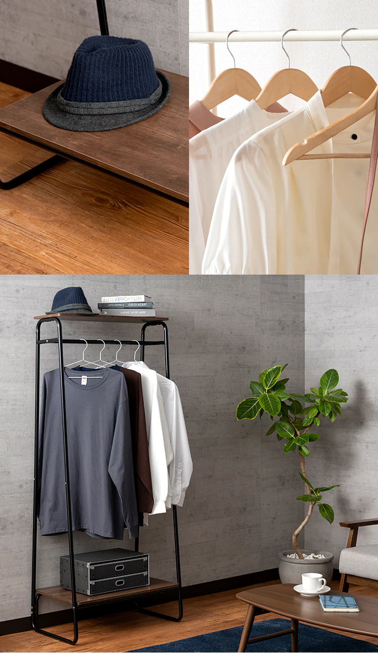 ハンガーラック プレミアム ボード2枚付き スタイルハンガー2WAYタイプ PI-B2 ホワイト1