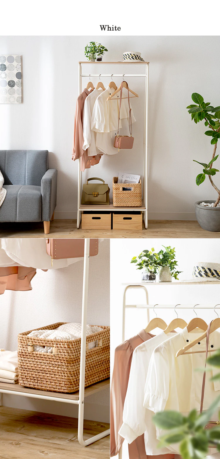 ハンガーラック プレミアム ボード2枚付き スタイルハンガー2WAYタイプ PI-B2 ホワイト10