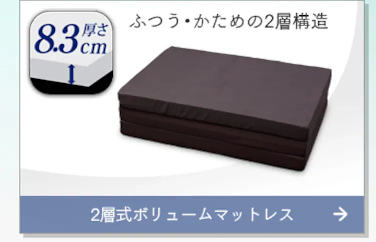 2層式ボリュームマットレス MTRV-S