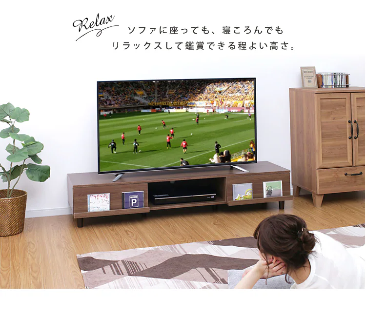 大画面も見やすいロータイプ