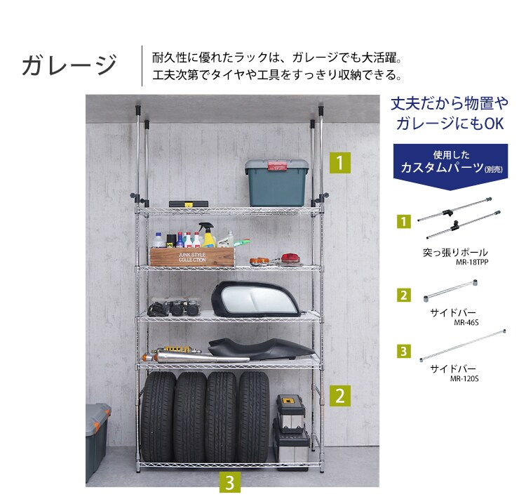 スチールラック 幅120cm メタルラック 5段  SE-1218 メタルラック 5段 8
