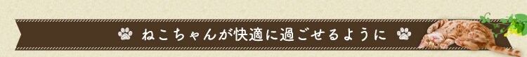 ねこちゃんが快適に過ごせるように