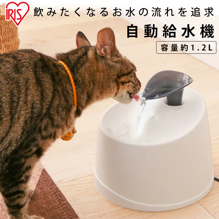ペット用自動給水機 ホワイト/クリア PWF-2000