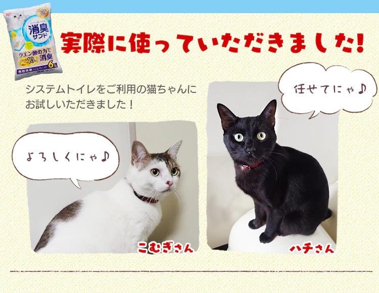 システム猫トイレ用 におわない消臭サンド クエン酸入り 6L TIA-6C/システムトイレ用 におわない消臭サンド 香り付き 6L TIA-6CK8