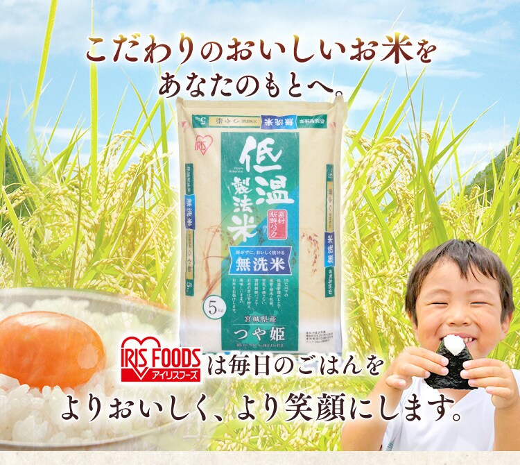 アイリスの低温製法米 無洗米 宮城県産つや姫 5kg 10kg kg プラザマーケット H5710f アイリスプラザ アイリスオーヤマ公式通販サイト
