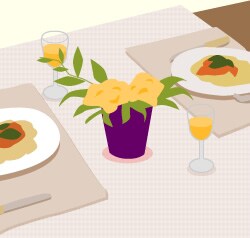 気持ちよく片付いたテーブルで、会話の花を咲かせましょう!