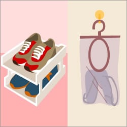 子どもの靴をまとめて収納すると省スペース