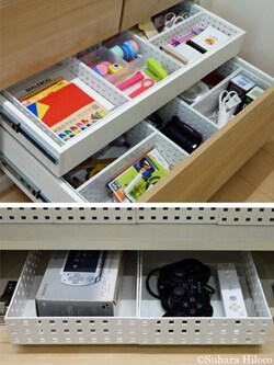 細々したモノや不揃いな形のモノでも整然とまとめられる