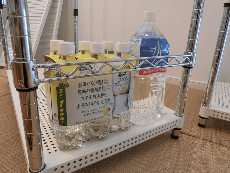 置きたい物の高さに合わせてバーの高さを決めました。