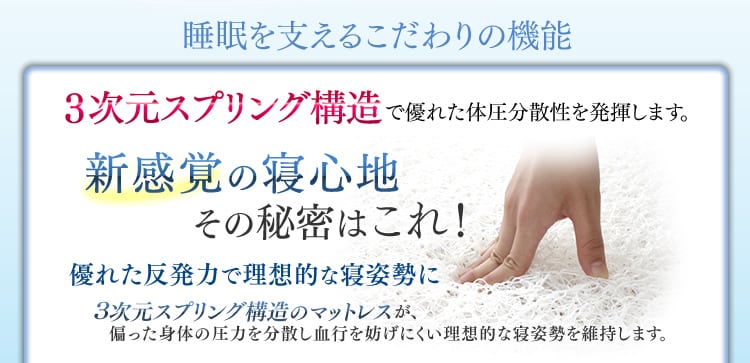 高反発・高い体圧分散性
