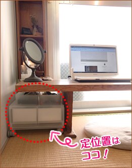 「使うこと」を前提に定位置を決める。(=定位置管理)