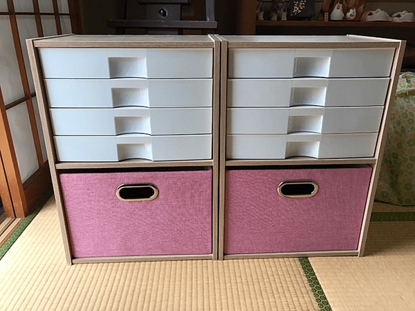 \カラーボックスの引き出し収納の完成/