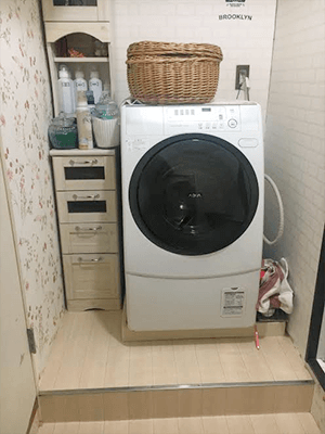 @収納する場所の寸法を測る。