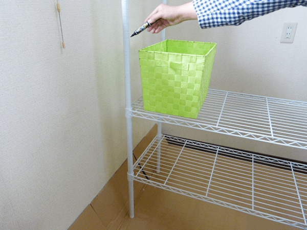 D実際に置くものを収納して、組み立てる。
