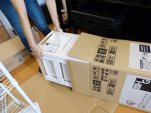 Gウッドトップチェストは組み立ていらず!
