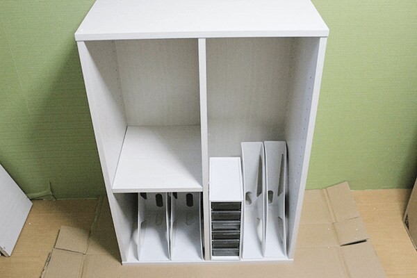 D可動棚の高さを決める。