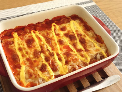 もち麦パックごはんを使った簡単ドリア