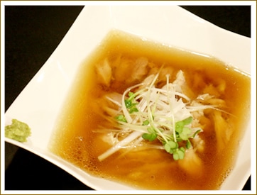 鶏もも肉のひげ茶煮込み スープ仕立て