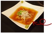 鶏もも肉のひげ茶煮込み スープ仕立て