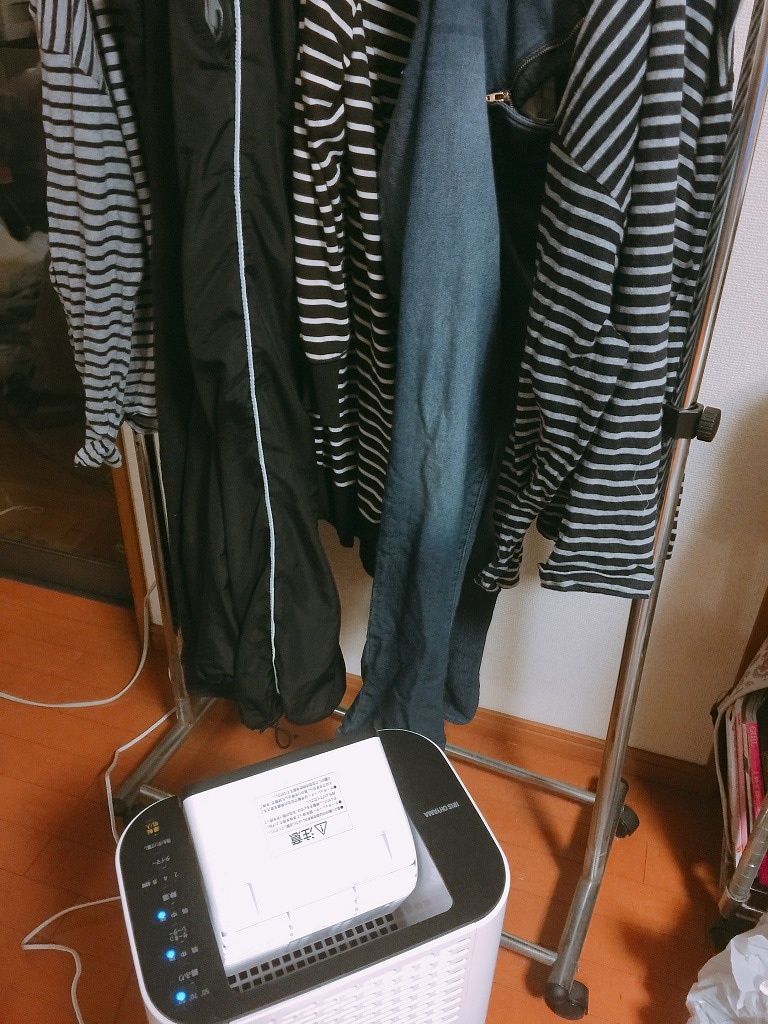 衣類乾燥中シーン