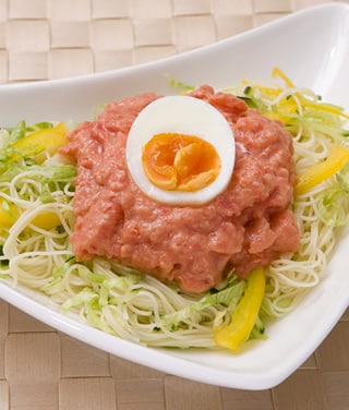 トマトシャーベットのパスタ