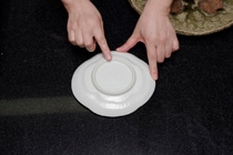 盛り付けのポイントは器に対して