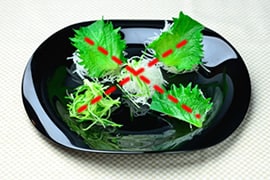 対角線上に盛り付けることが大切です