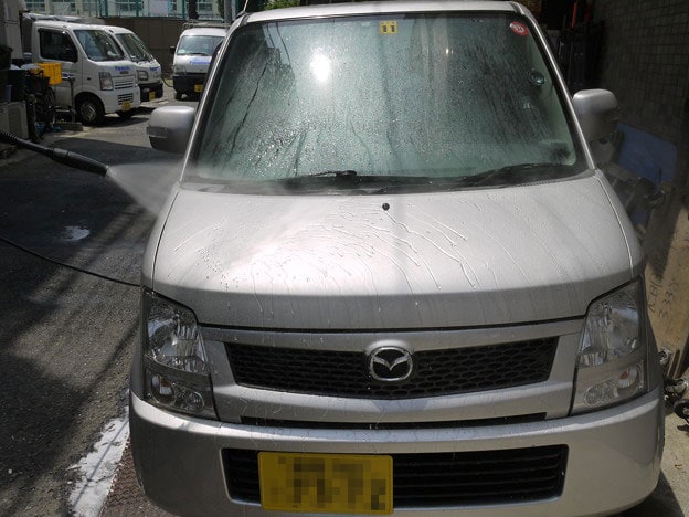 撥水効果も効いてますねー 上々な水玉です。