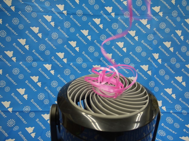 弱では音は静かですが風量は柔らか、リボンは波平の一本ほどしか立ちません。