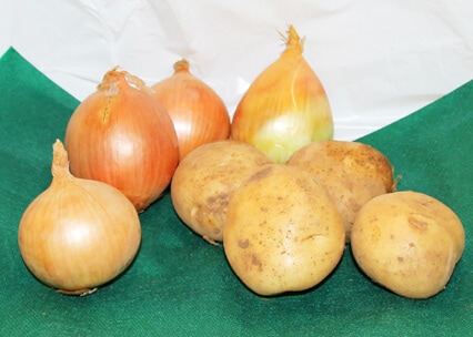ジャガイモやタマネギなどの根菜類