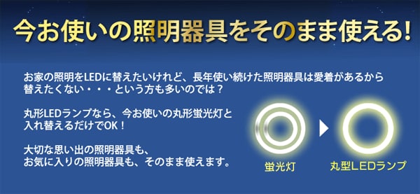 今お使いの照明器具をそのまま使える!