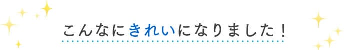 短時間でこんなにきれいになりました!