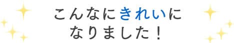 短時間でこんなにきれいになりました!