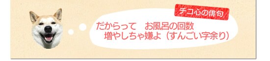 だからって お風呂の回数 増やしちゃ嫌よ (すんごい字余り)