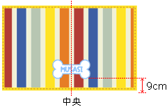 扉にアップリケを縫い付ける