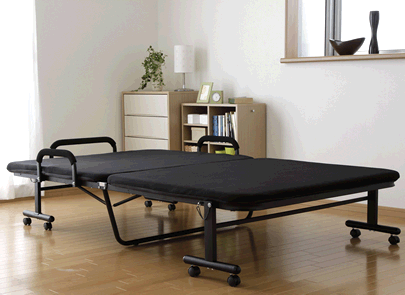 ベッド セミダブル 折りたたみ 14段階リクライニング 厚さ5cm OTB-SD