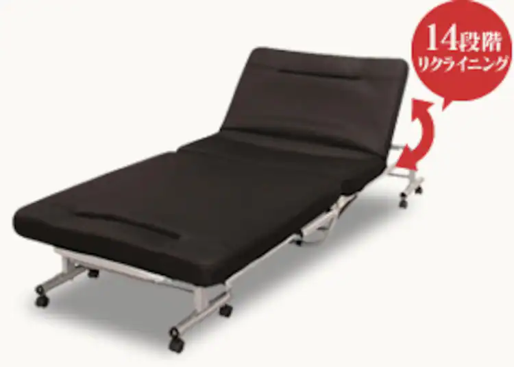 ソファ 1人掛け ベッド シングル 折りたたみ 肘掛け 14段階リクライニング 厚さ8cm OTB-SFN14