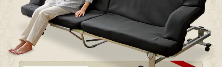 ソファ 1人掛け ベッド シングル 折りたたみ 肘掛け 14段階リクライニング 厚さ8cm OTB-SFN1