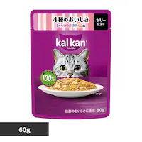 カルカン パウチ 4種のおいしさ まぐろ・かつお・さけ・えび風味 60g KP135 キャットフード ウェットフード