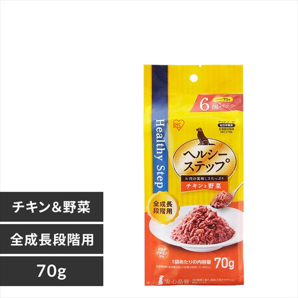 ヘルシーステップレトルト チキン・ささみと野菜７０ｇ×６Ｐ １３歳 ...