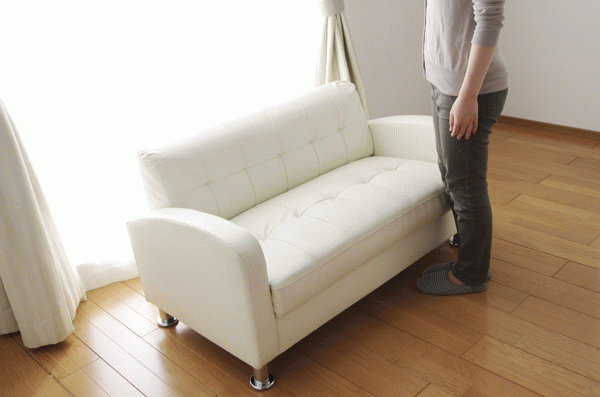 パイル生地 ソファフルカバー PSFC-20 アイボリー・ブラウン【2人掛け用】2