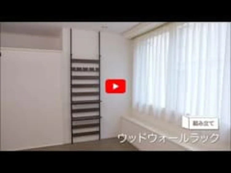 ウッドウォールラック 棚付き WLR-T66 ブラック0