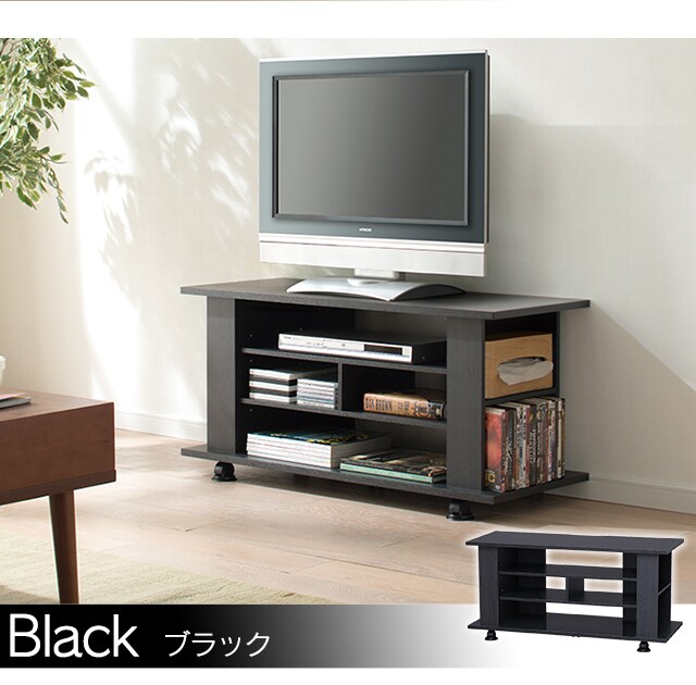 5%OFF】オープンテレビ台 100cm OAB-100 ブラックオ―ク K250158