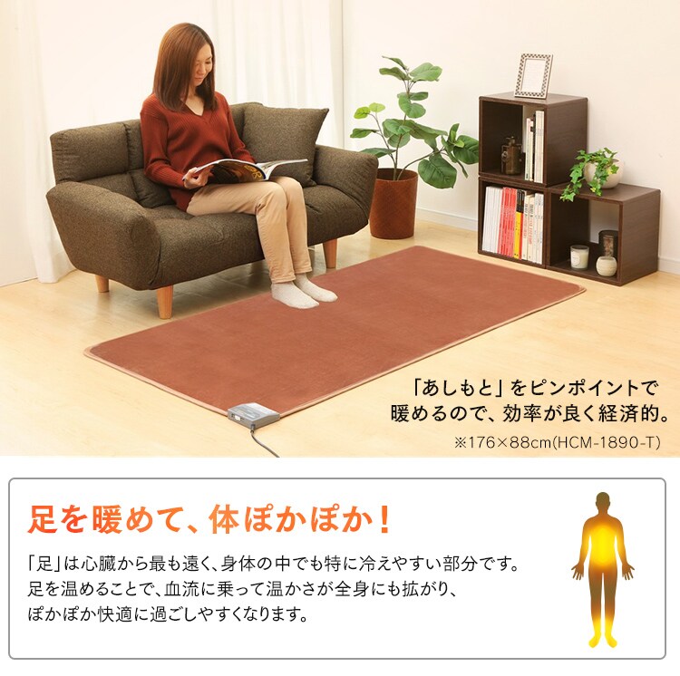 ホットマット 60×60 温度調節2段階 HCM-60S-T ブラウン H568726